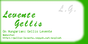 levente gellis business card
